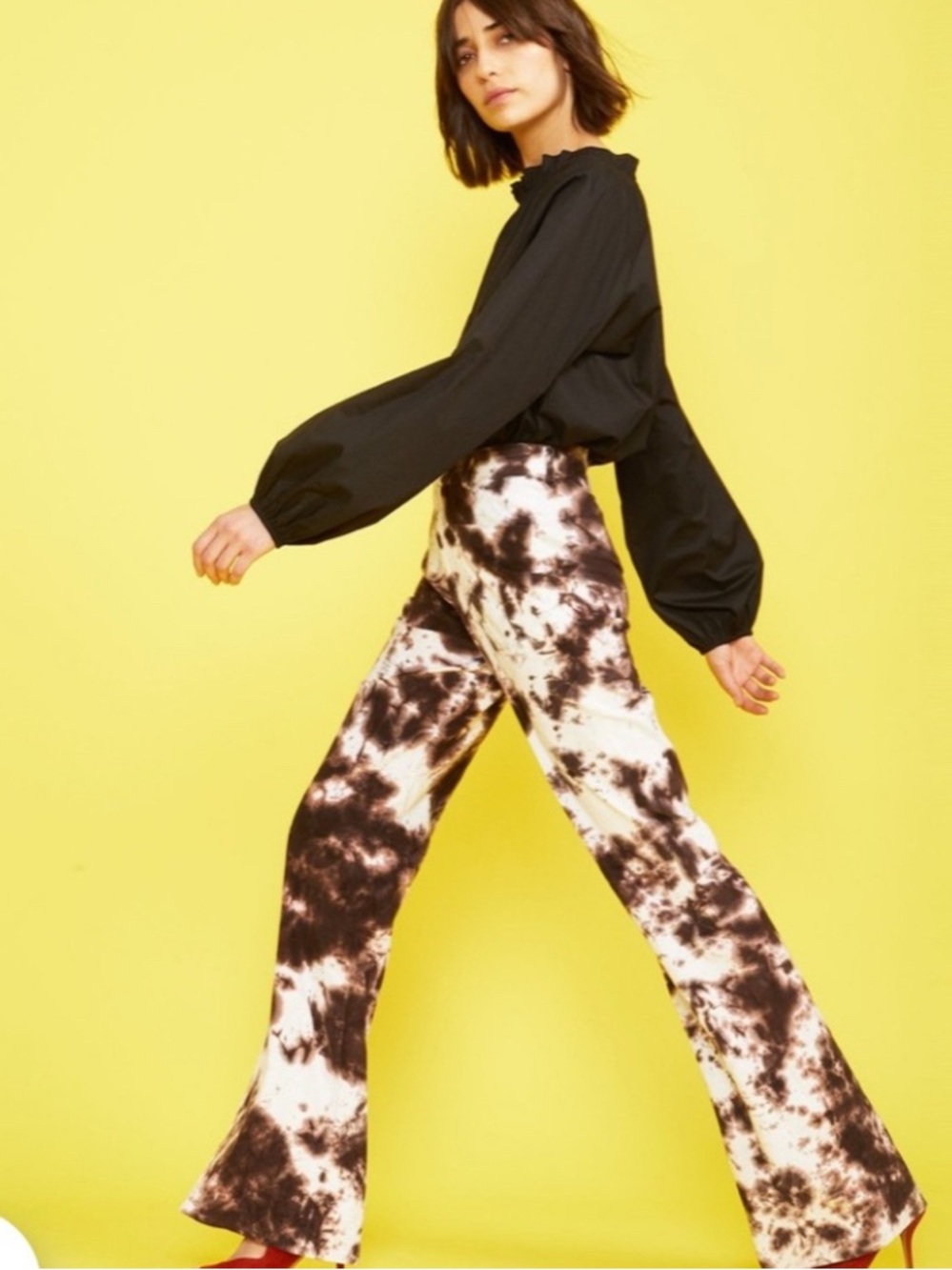 Cynthia Rowley James tie dye flares pants